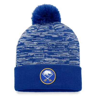 Buffalo Sabres Fanatics Branded Defender Cuffed Knit Hat with Pom - Royal