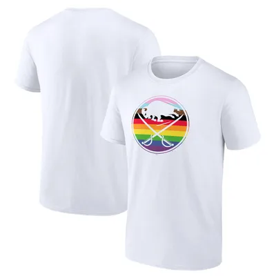 FANATICS Women's Fanatics Branded White Chicago Cubs City Pride V-Neck T- Shirt