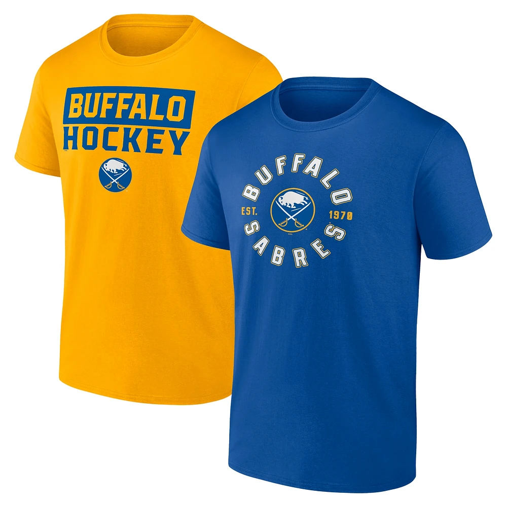 Pack combiné de t-shirts service Fanatics Buffalo Sabres pour hommes