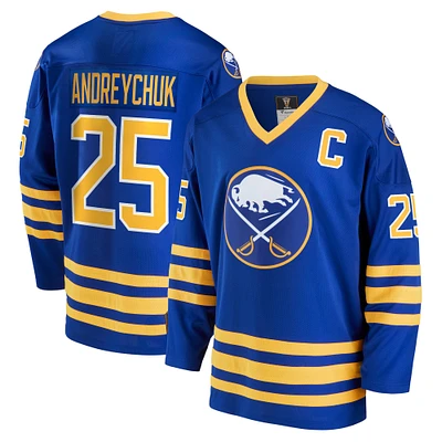 Men's Fanatics Dave Andreychuk Royal Buffalo Sabres Breakaway Retired Player Jersey