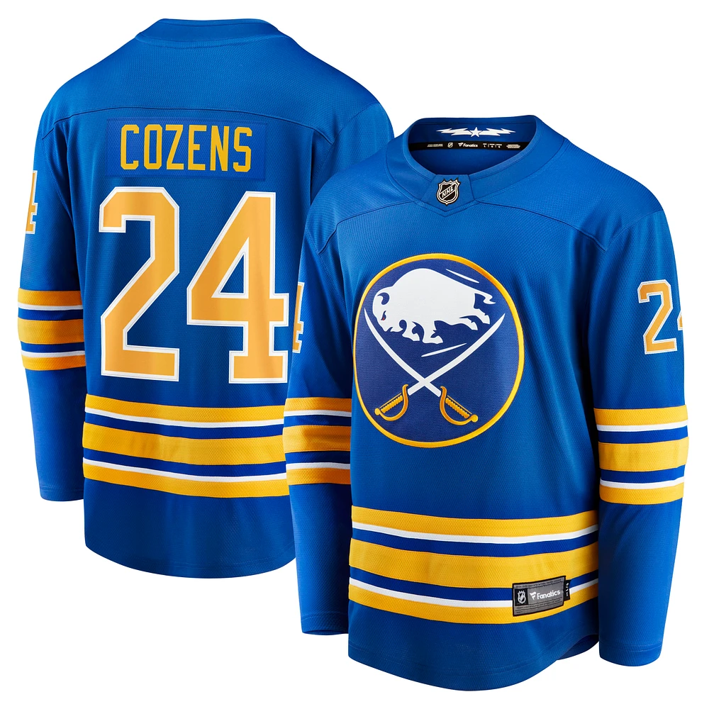 Maillot de joueur échappé à domicile Fanatics Dylan Cozens Royal Buffalo Sabres pour hommes