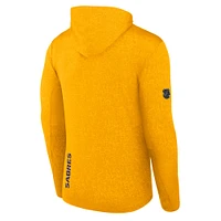Men's Fanatics Gold Buffalo Sabres Authentic Pro Lightweight Pullover Hoodie