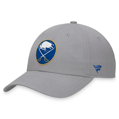 Casquette ajustable pour hommes Fanatics Grey Buffalo Sabres Extra Time