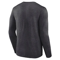Men's Fanatics  Heather Charcoal Buffalo Sabres Authentic Pro Core Primary Long Sleeve T-Shirt