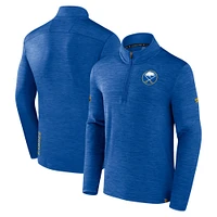 Men's Fanatics  Heather Royal Buffalo Sabres Authentic Pro Lightweight Quarter-Zip Pullover