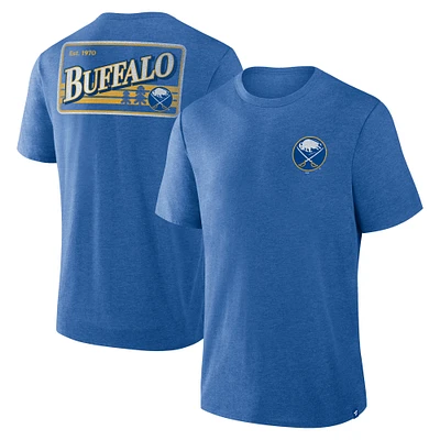 T-shirt Fan Lanes Tri-Blend pour hommes Fanatics Heather Royal Buffalo Sabres