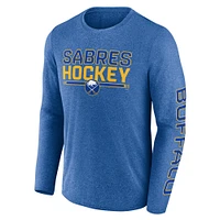 Men's Fanatics Heather Royal Buffalo Sabres Sweep Iconic Synthetic Long Sleeve T-Shirt
