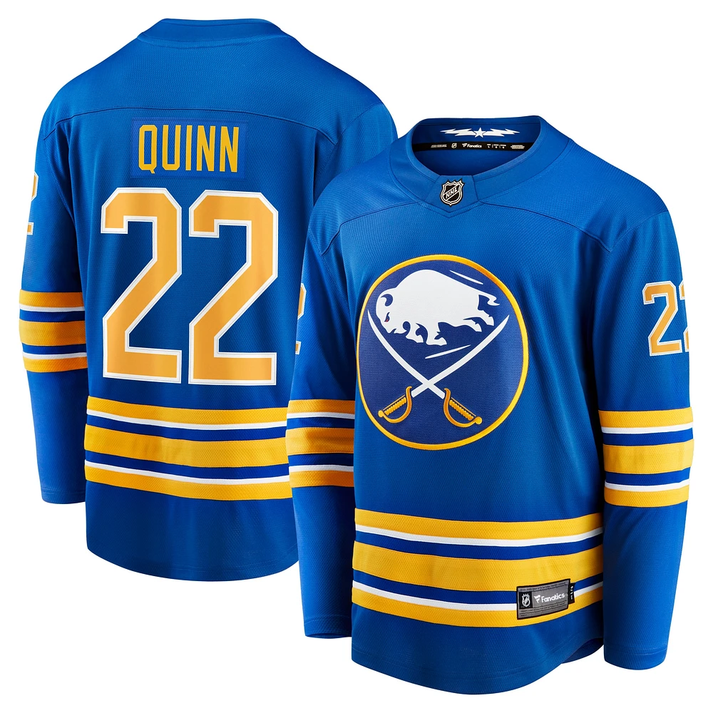 Maillot Fanatics Jack Quinn Royal Buffalo Sabres Home Breakaway pour hommes