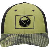 Men's Fanatics  Olive Buffalo Sabres Military Appreciation Trucker Adjustable Hat