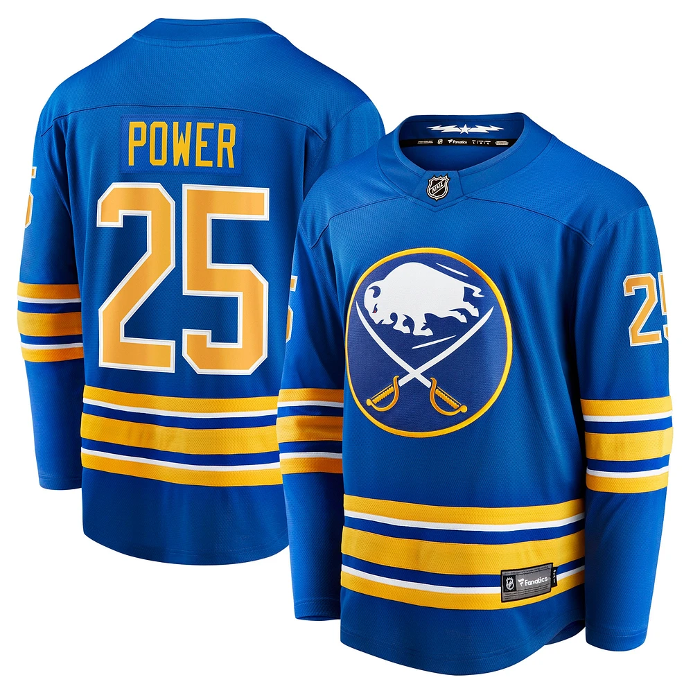 Maillot de joueur échappé à domicile Fanatics Owen Power Royal Buffalo Sabres pour hommes