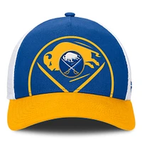 Men's Fanatics Royal/Gold Buffalo Sabres Authentic Pro A-Frame Rink Adjustable Hat