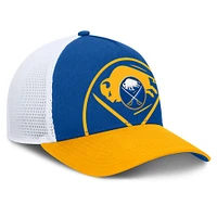 Casquette ajustable pour homme Fanatics Royal/Gold Buffalo Sabres Authentic Pro A-Frame Rink