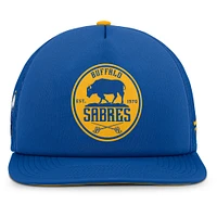 Casquette Snapback en mousse pour camionneur Fanatics Royal/Gold Buffalo Sabres Authentic Pro Hometown Rink pour homme