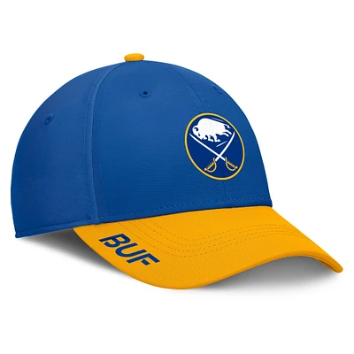 Casquette Fanatics Royal/Gold Authentic Pro Rink Flex pour homme des Sabres de Buffalo