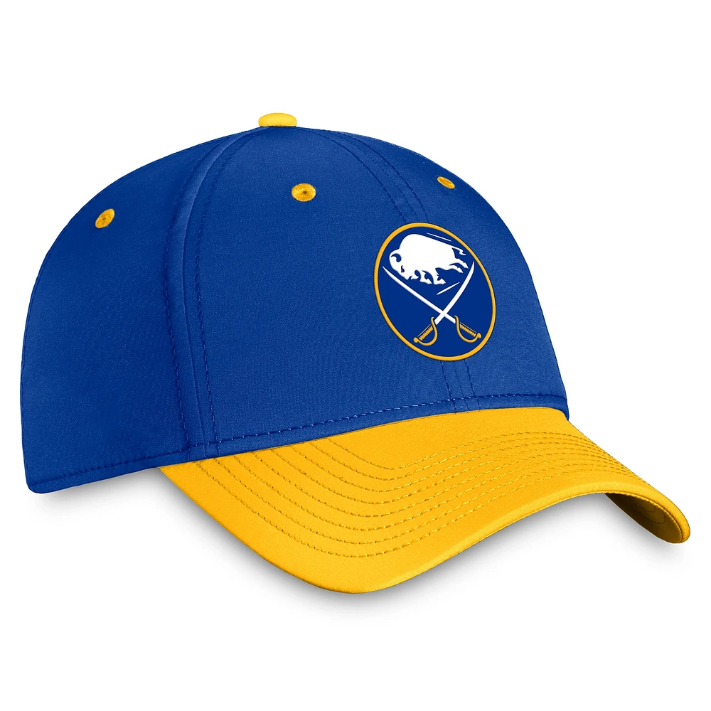 Men's Fanatics  Royal/Gold Buffalo Sabres Authentic Pro Rink Two-Tone Flex Hat