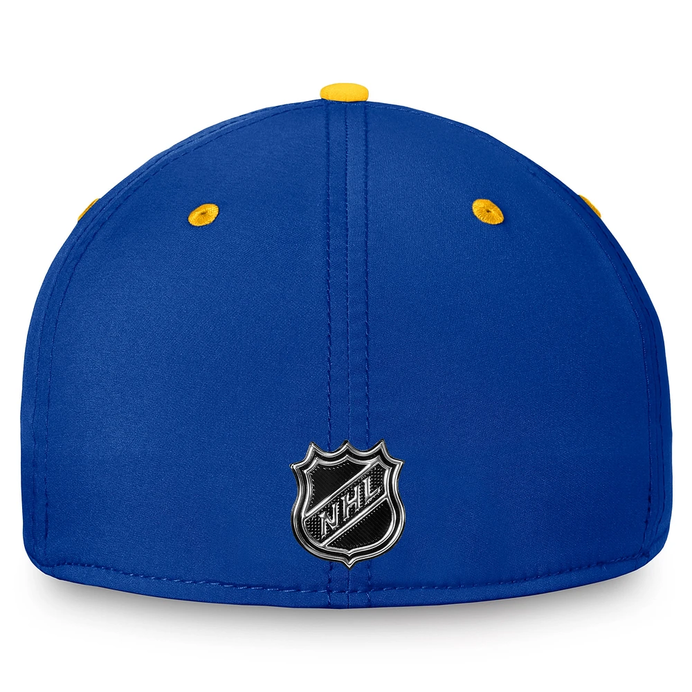 Men's Fanatics  Royal/Gold Buffalo Sabres Authentic Pro Rink Two-Tone Flex Hat