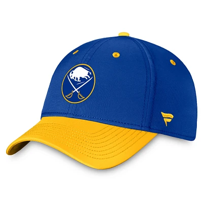 Casquette flexible bicolore authentique Pro Rink Fanatics Royal/Gold Buffalo Sabres pour hommes