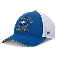 Casquette de camionneur authentique Pro Rink Fanatics Royal/White Buffalo Sabres pour hommes