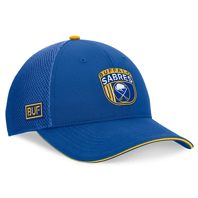 Casquette réglable de camionneur Fanatics Royal Buffalo Sabres 2024 NHL Draft On Stage pour hommes