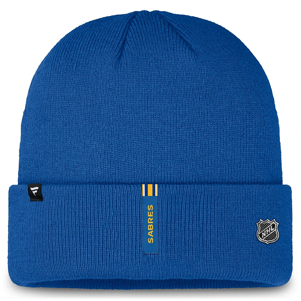 Bonnet en tricot à revers authentique Fanatics Royal Buffalo Sabres pour hommes