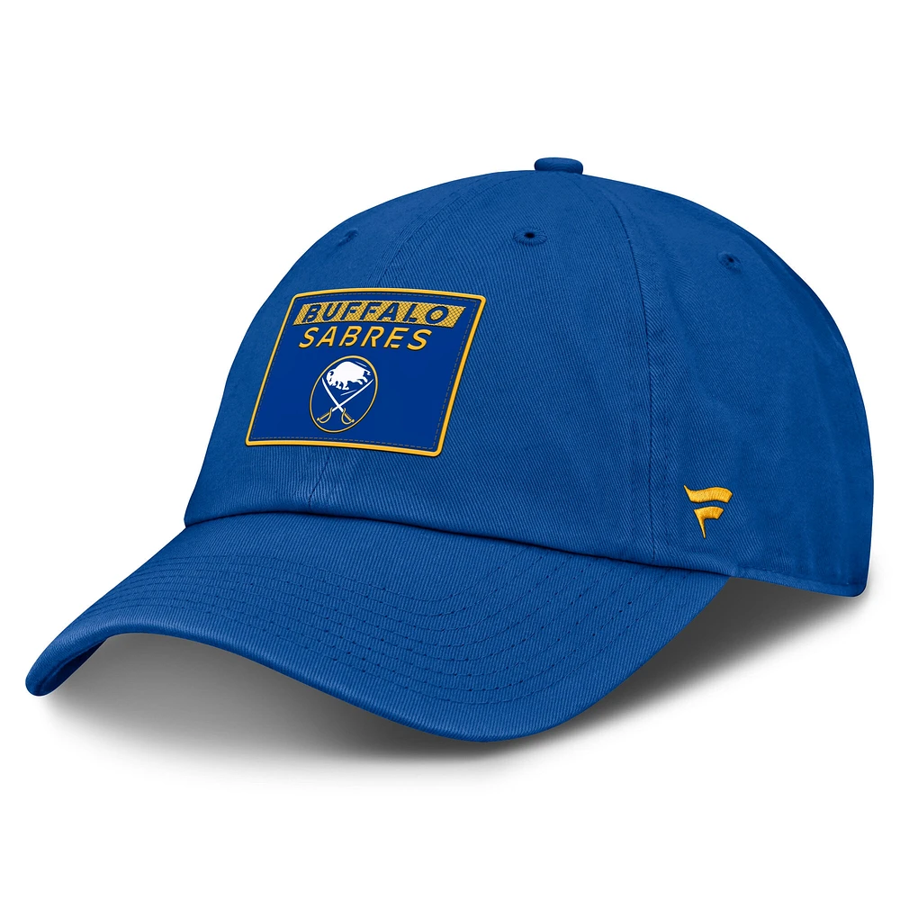 Casquette ajustable authentique Pro Prime des Royal Buffalo Sabres Fanatics pour hommes