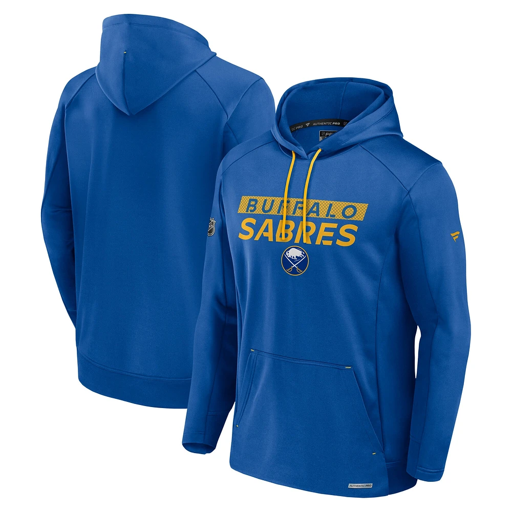 Sweat à capuche en polaire authentique Pro Rink Royal Buffalo Sabres Fanatics pour hommes