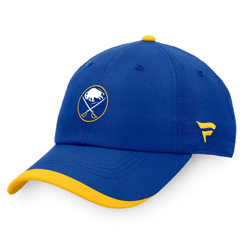 Casquette réglable authentique Pro Rink Pinnacle Fanatics Royal Buffalo Sabres pour hommes