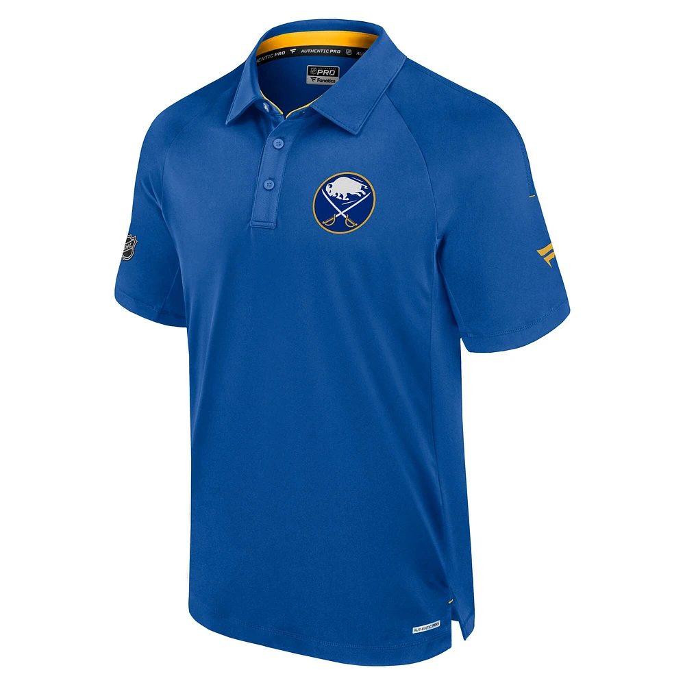 Polo authentique Pro Rink Fanatics Royal Buffalo Sabres pour hommes