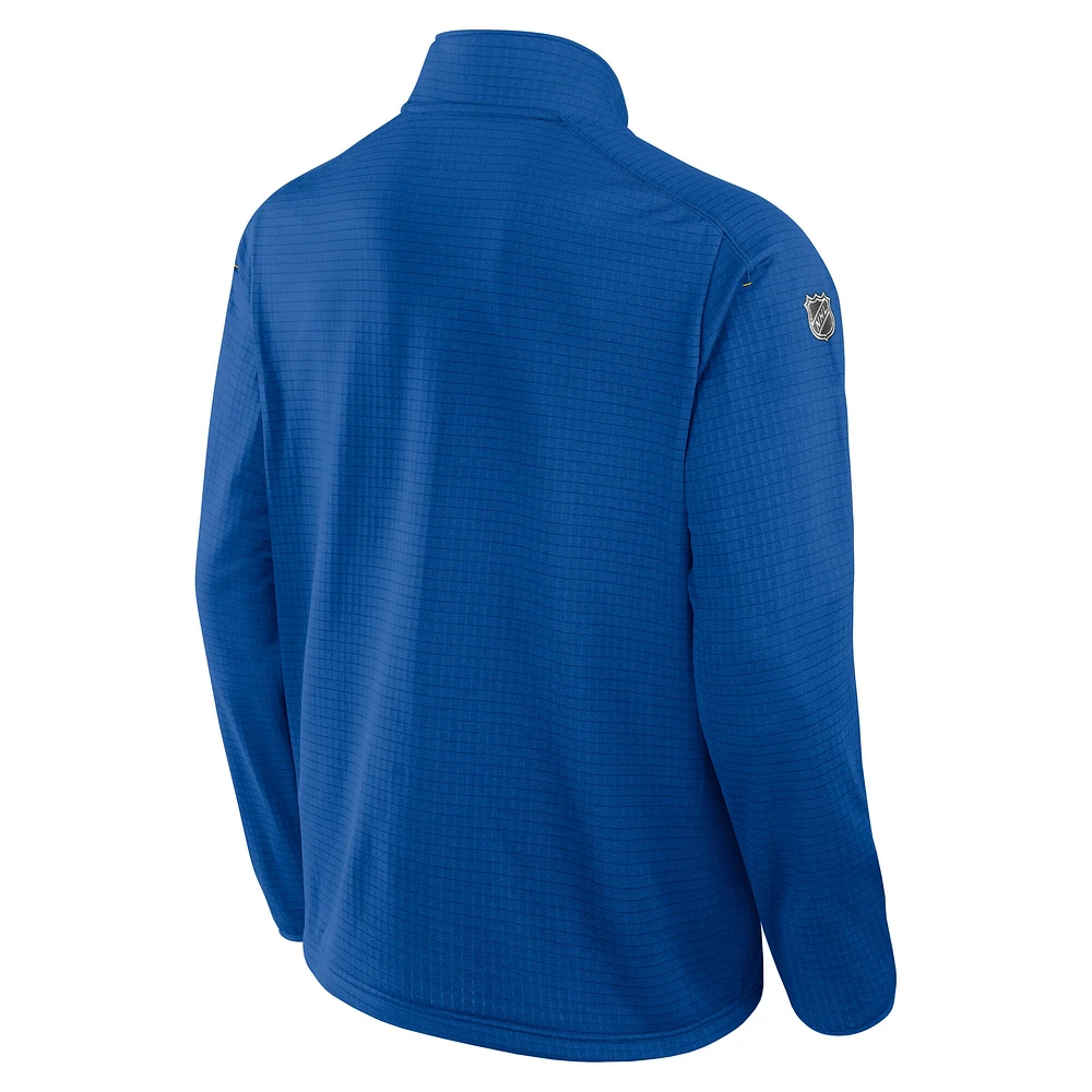 Men's Fanatics  Royal Buffalo Sabres Authentic Pro Rink Quarter-Zip Jacket