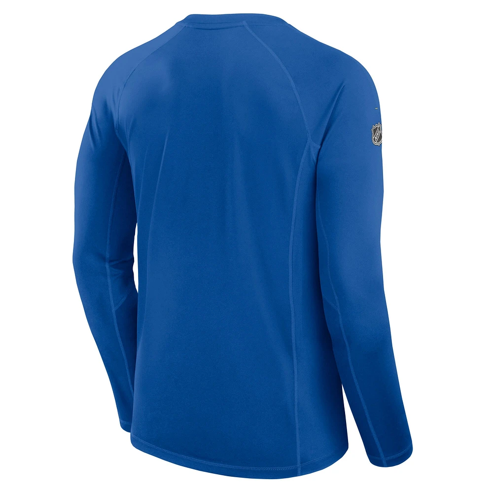 Men's Fanatics Royal Buffalo Sabres Authentic Pro Rink Tech Long Sleeve T-Shirt