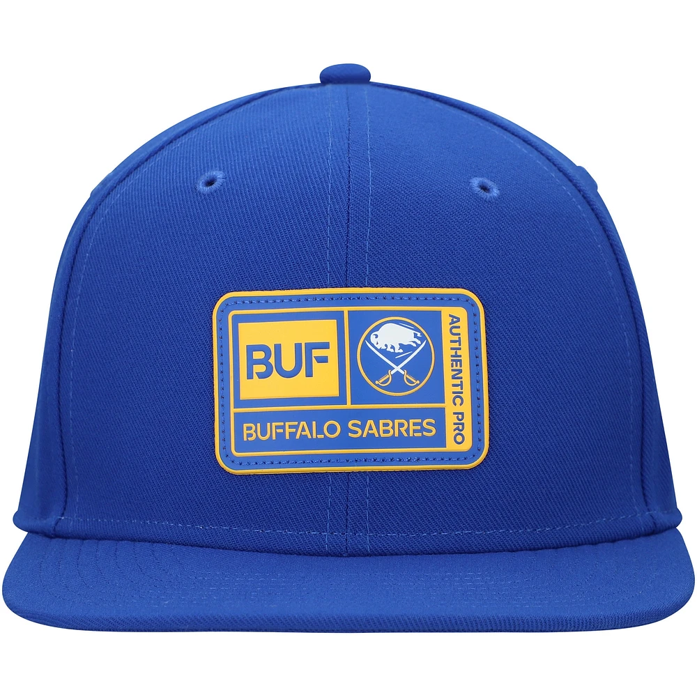 Casquette Snapback authentique pour camp d'entraînement Fanatics Royal Buffalo Sabres pour hommes