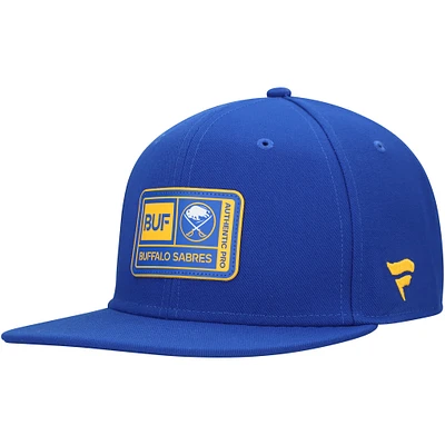 Casquette Snapback authentique pour camp d'entraînement Fanatics Royal Buffalo Sabres pour hommes