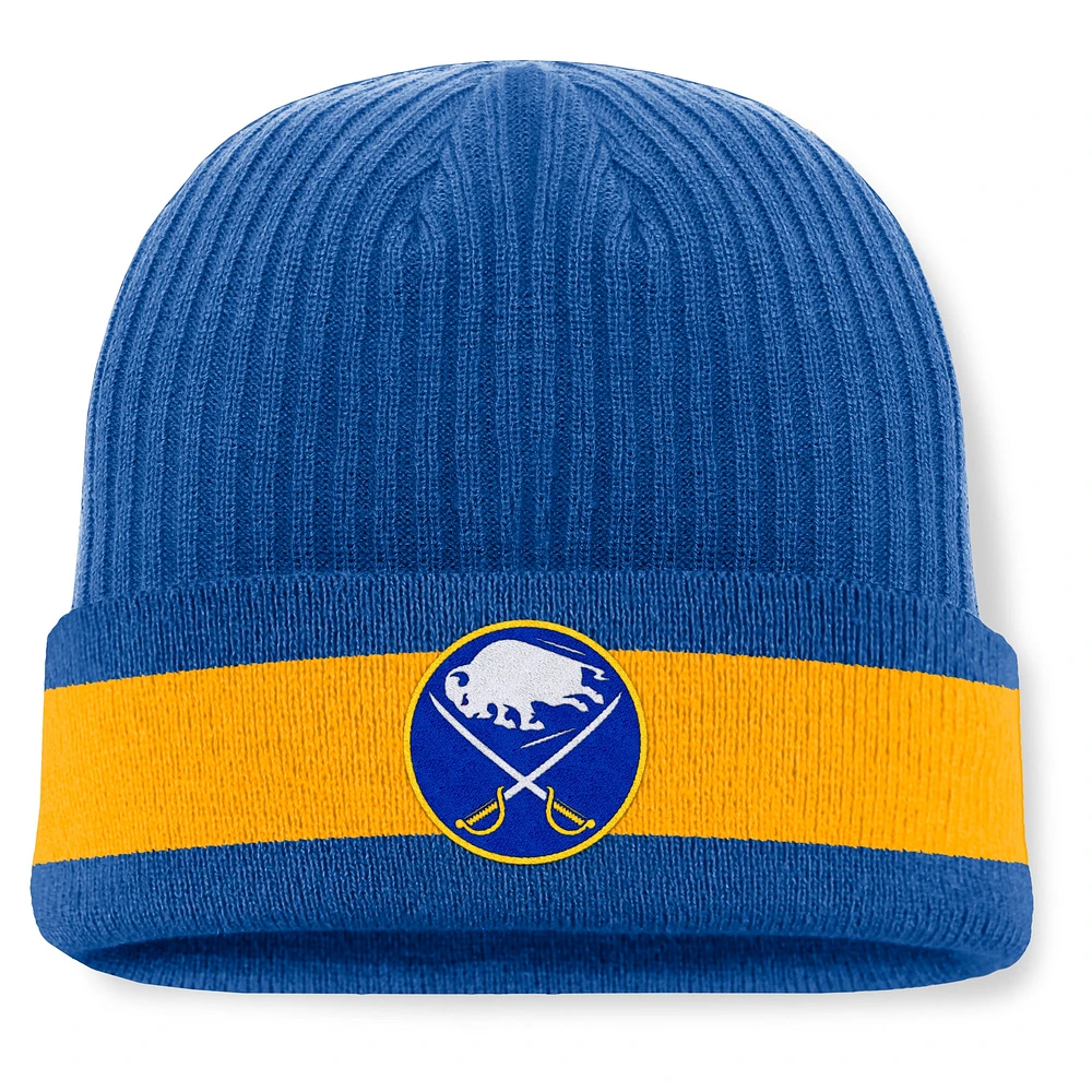 Bonnet en tricot à revers pour homme Fanatics Royal Buffalo Sabres Blueliner