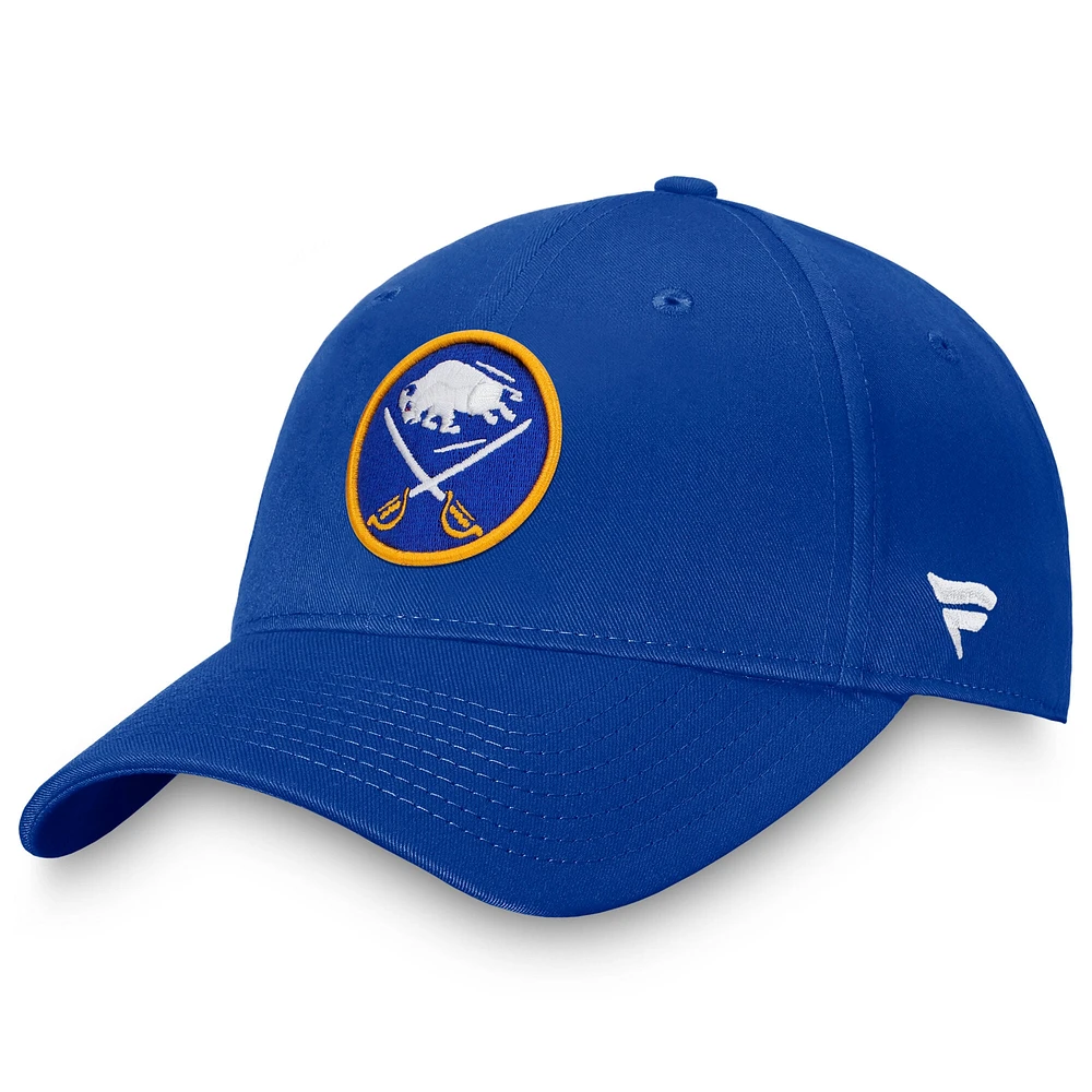 Casquette ajustable Fanatics Royal Buffalo Sabres Core pour hommes