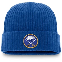 Bonnet en tricot à revers avec logo principal Fanatics Royal Buffalo Sabres pour hommes