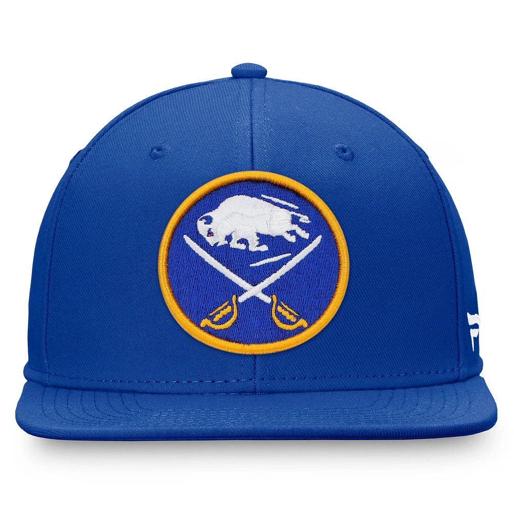 Casquette Snapback avec logo principal Fanatics Royal Buffalo Sabres pour hommes