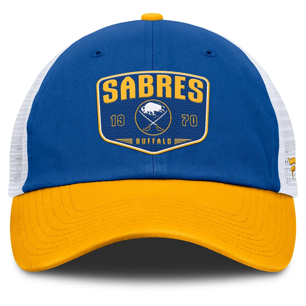 Men's Fanatics Royal Buffalo Sabres Fundamental One-Time Trucker Adjustable Hat