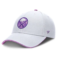 Men's Fanatics White Buffalo Sabres Authentic Pro Hockey Fights Cancer Adjustable Hat