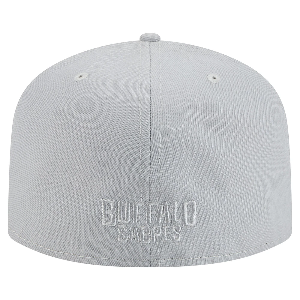 Casquette ajustée A-Frame 59FIFTY pour homme New Era avec pack de couleurs Buffalo Sabres gris