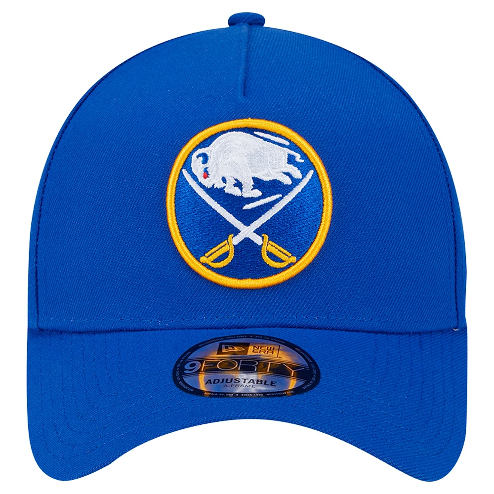 Casquette ajustable New Era Royal Buffalo Sabres Core A-Frame 9FORTY pour homme