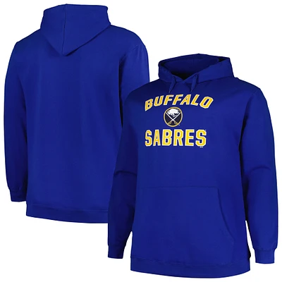 Profil pour hommes Royal Buffalo Sabres Big & Tall Arch Over Logo Pull à capuche