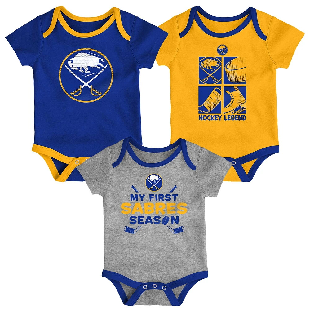 Ensemble de body trois pièces pour nouveau-né et bébé Buffalo Sabres Legend