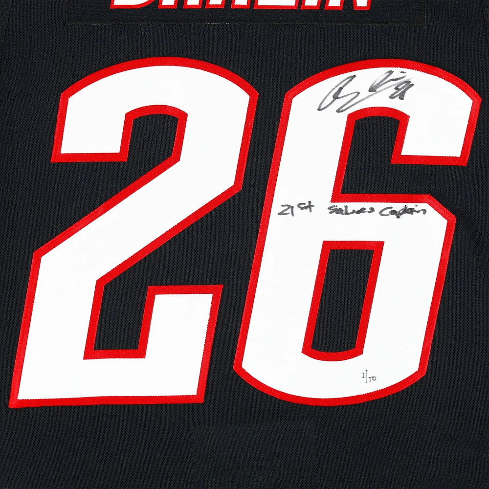 Rasmus Dahlin Buffalo Sabres Autographed Black Alternate Fanatics Premium Jersey with "21st Sabres Captain" Inscription - Limited Edition #1/10