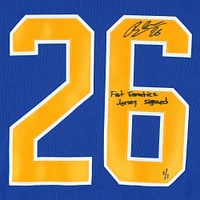 Maillot premium Royal Fanatics autographié par Rasmus Dahlin des Buffalo Sabres avec inscription « First Fanatics Jersey Signed » - Édition limitée n° 1/1