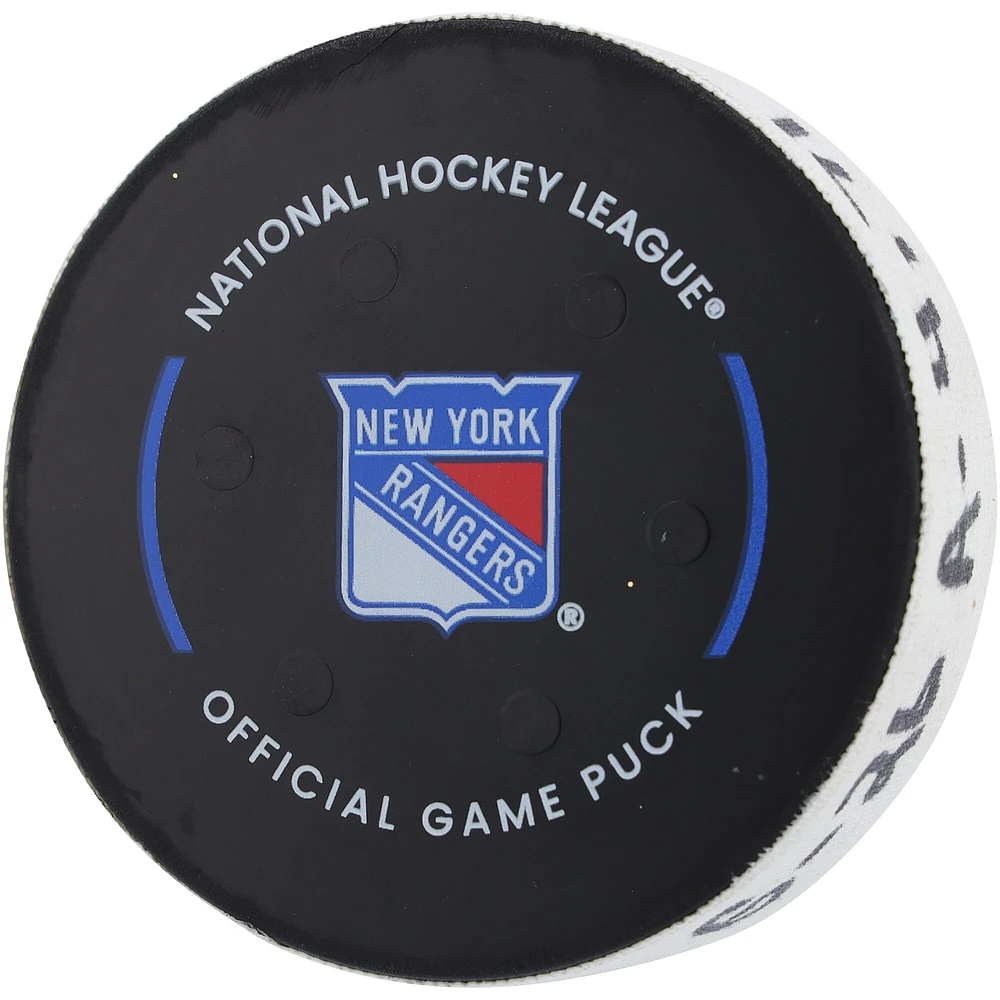 Rasmus Dahlin Buffalo Sabres Game-Used Goal Puck from November 7, 2024 vs. New York Rangers 