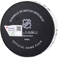 Rondelle de but utilisée par Rasmus Dahlin lors du match des Buffalo Sabres contre les Rangers de New York le 23 décembre 2023