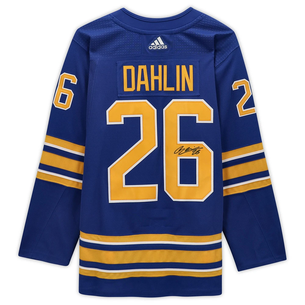 Rasmus Dahlin Royal Buffalo Sabres Autographed adidas 2020 Model Authentic Jersey
