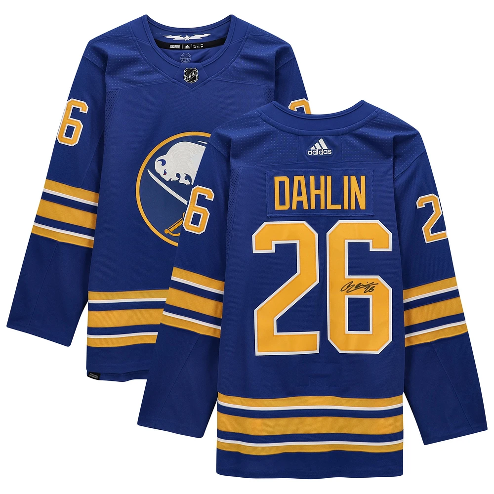 Rasmus Dahlin Royal Buffalo Sabres Autographed adidas 2020 Model Authentic Jersey