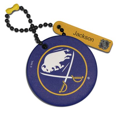 Royal Buffalo Sabres Personalized Leather Round Bag Tag