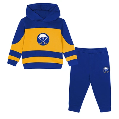 Ensemble sweat à capuche et pantalon de survêtement en polaire Puck Hero pour tout-petits Royal/Gold Buffalo Sabres